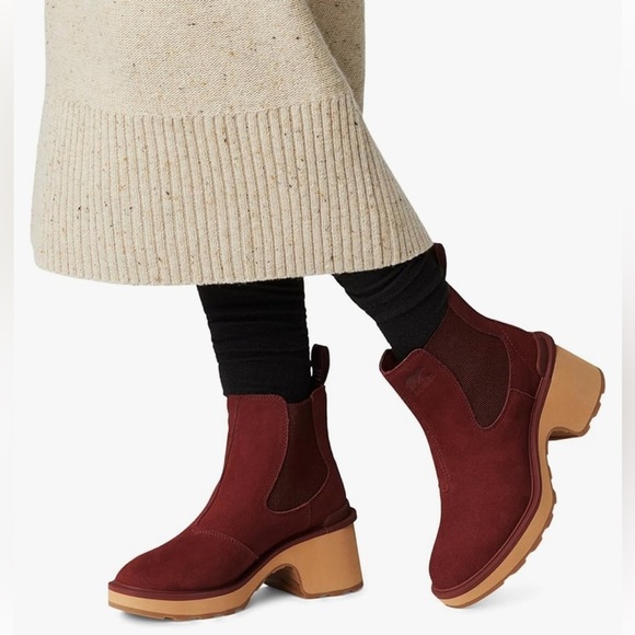 Sorel Women's Hi-Line Heel Chelsea Boots US5 Spice, Tawny Buff $190 - Picture 9 of 11